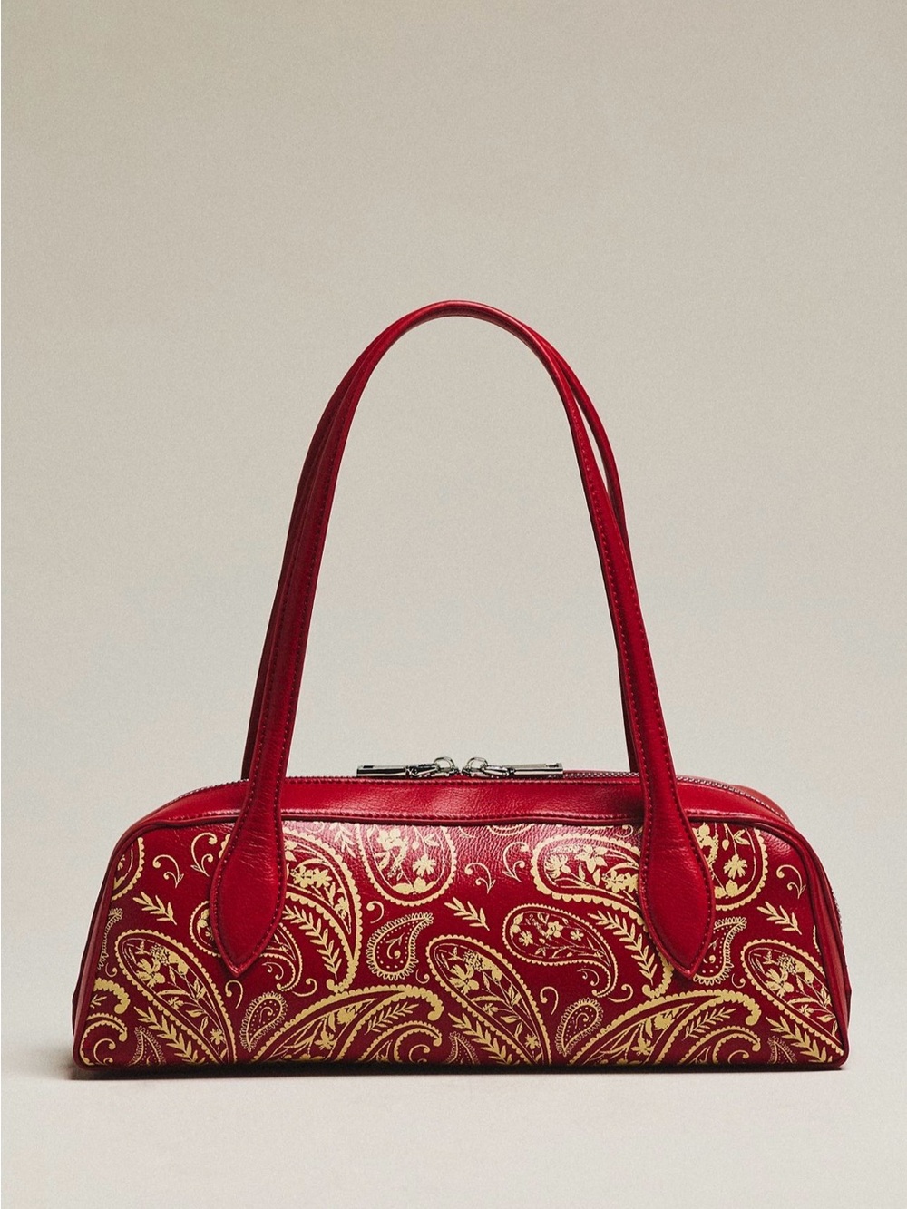 Anthropologie Melie Bianco Serafina East West Shoulder Bag in Red NWT